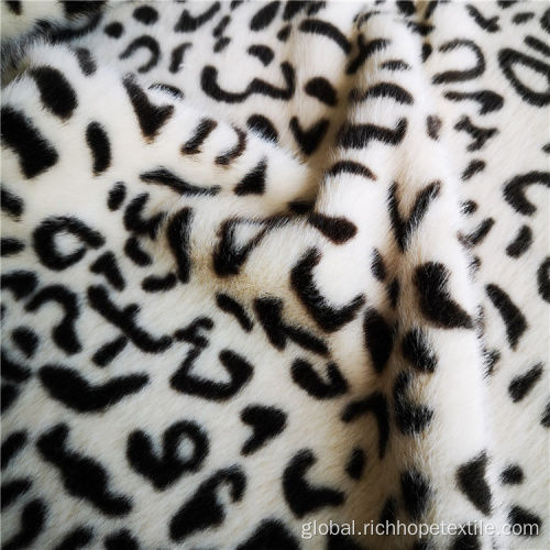 Faux Fur Trim Fabric Printed Polyester Home Textile Factory